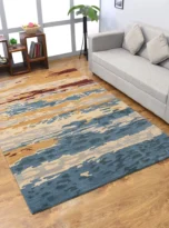 Hand-Tufted-Wool-3’x5′-Area-Rug-Abstract-Multicolor-K00S13